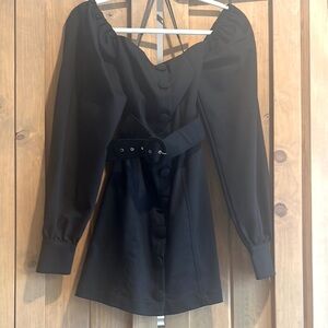 L’Academie Chic Black Dress with Belt